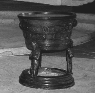 The bronze font